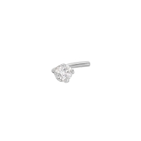 Boucle de nez Or blanc 750/1000, avec diamant HSI 0.03ct (serti griffes)