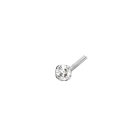 Boucle de nez Or blanc 750/1000, avec diamant HSI 0.05ct (serti griffes)