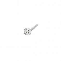 Boucle de nez Or blanc 750/1000, avec diamant HSI 0.05ct (serti griffes)