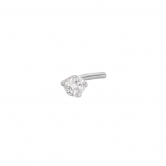 Boucle de nez Or blanc 750/1000, avec diamant HSI 0.03ct (serti griffes)