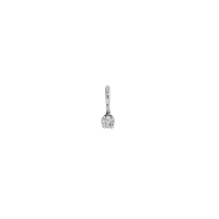 Pendentif diamant 0.04ct (serti griffes), Or blanc 750/1000