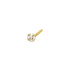 Boucle de nez Or 750/1000, avec diamant HSI 0.05ct (serti griffes)