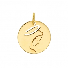 Médaille Or 750/1000 - Vierge avec une auréole