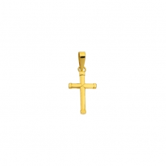 Petit pendentif motif croix en or 750/1000