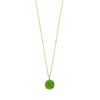 Collier Diopside diam. 7mm, Or 750/1000