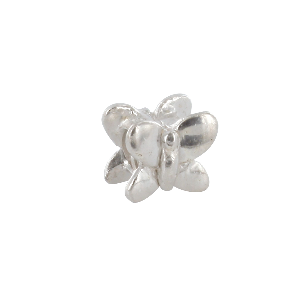 Perle Animal des prés en argent 925/1000 rhodié - Le Papillon