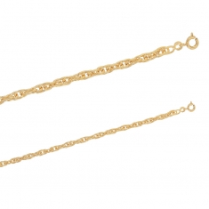 Bracelet avec maille corde en plaqué or