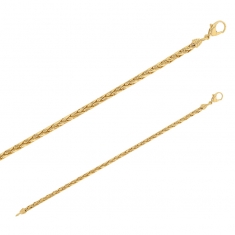 Bracelet en plaqué or avec maille palmier