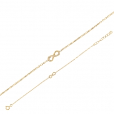 Bracelet motif infini en plaqué or avec oxydes de zirconium