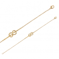 Bracelet noeud marin en plaqué or