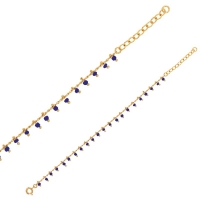 Collier pampilles rondes et perles en résine couleur corail, Plaqué or