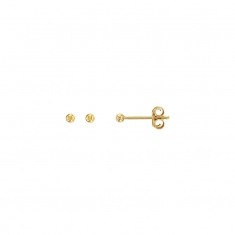 Boucles d'oreilles puces plaqué or avec boule