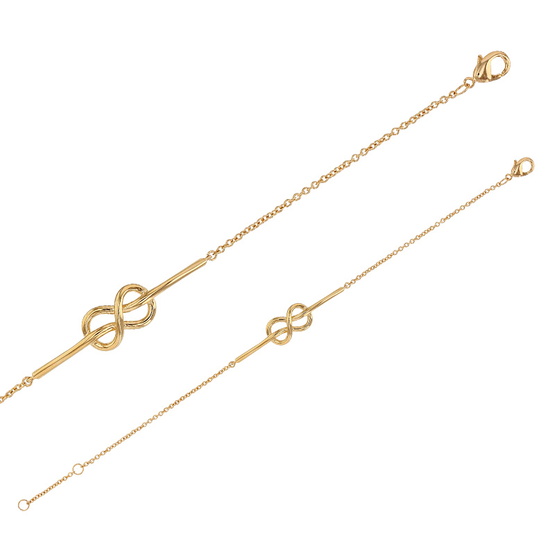 Bracelet noeud marin en plaqué or