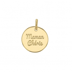Médaille Maman Chérie plaqué or