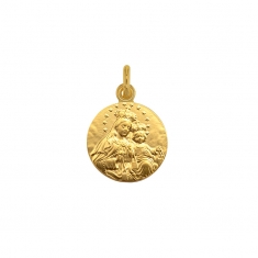 Médaille Vierge du Mont Carmel, Plaqué or