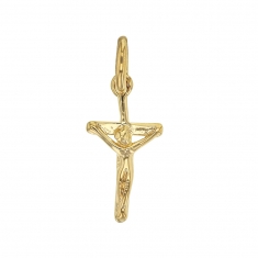 Petite croix ornée du Christ en plaqué or