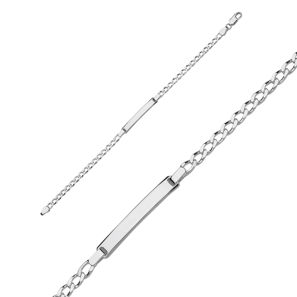 Gourmette identité maille gourmette 18cm, argent 925/1000