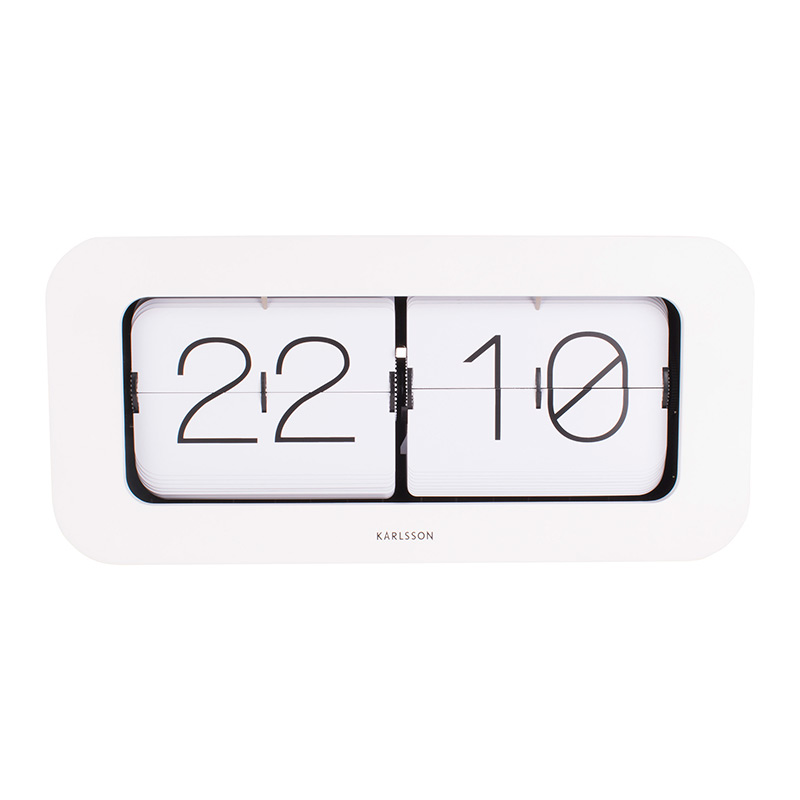 Horloge de table blanc en bambou