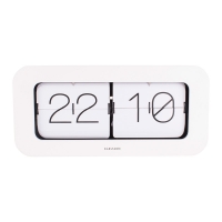 Horloge de table blanc en bambou