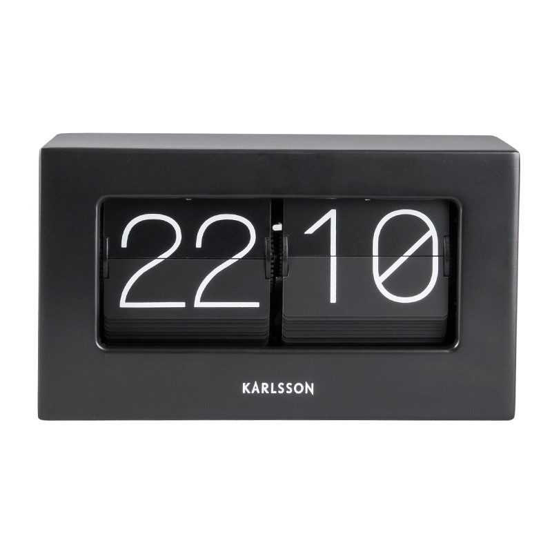 Horloge de table noir en acier