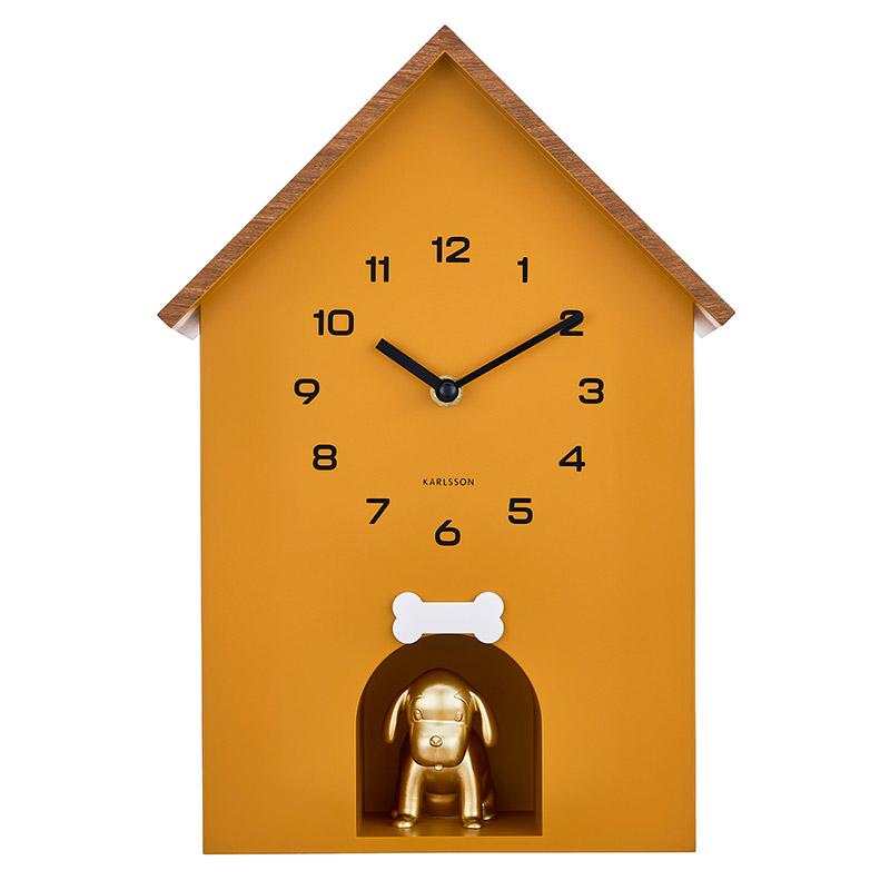 Horloge de table ou murale gris clair en forme de niche