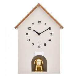 Horloge de table ou murale gris clair en forme de niche