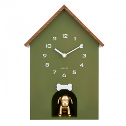 Horloge de table ou murale gris clair en forme de niche