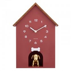 Horloge de table ou murale gris clair en forme de niche