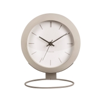 Horloge en forme de globe Nirvana grand modèle gris foncé à poser, pied métal rond