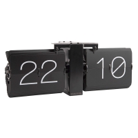 Horloge Flip blanche et en acier doré