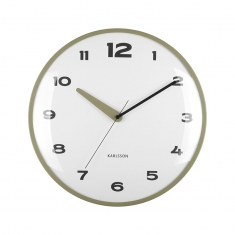 Horloge murale bleue avec grande aiguille assortie