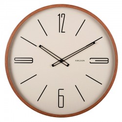 Horloge murale couleur bois foncé et cadran vert jungle