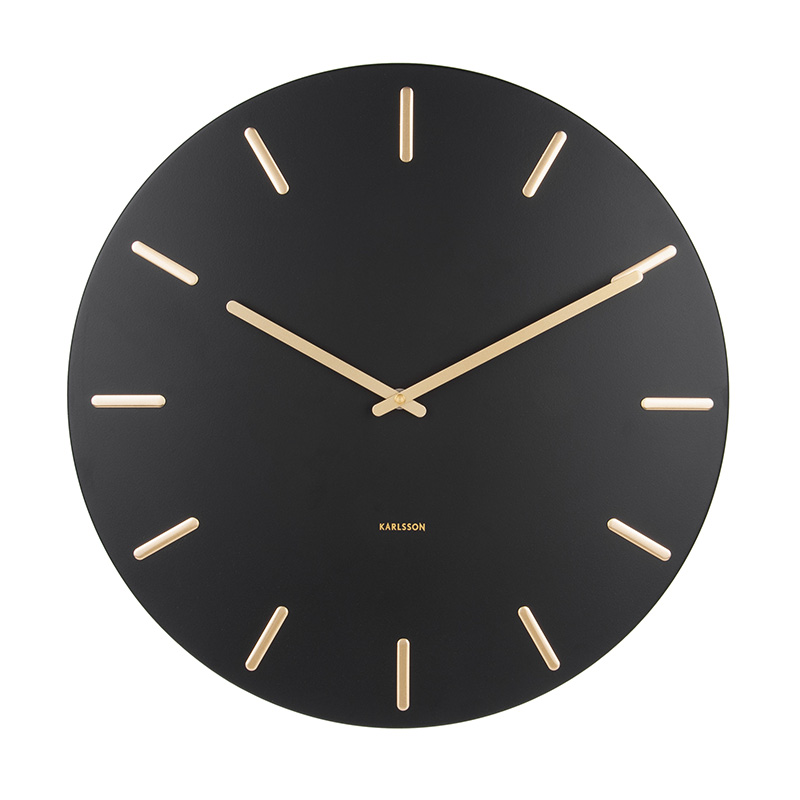 Horloge murale grand modèle métal noir