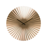 Horloge murale noire en acier, forme d'éventail japonais
