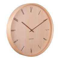 Horloge murale placage en bois clair