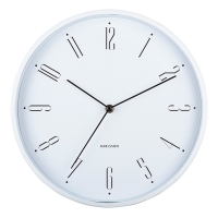 Horloge murale ronde blanche en plastique