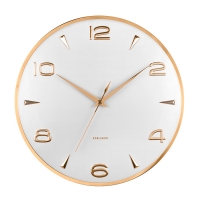 Horloge rétro en métal noir, index et contour dorés