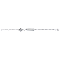 Identité bébé ballon de foot émaillé en argent 925/1000 rhodié