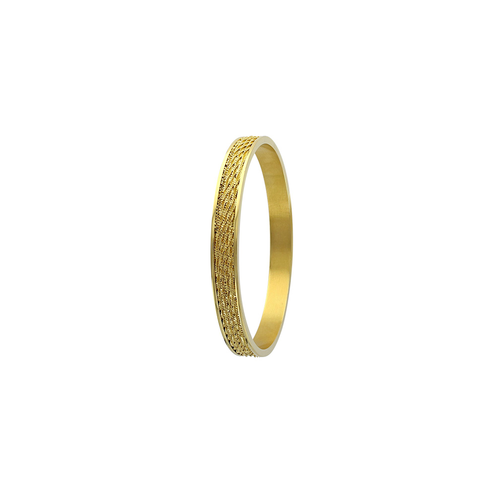 Jonc acier avec motif maille