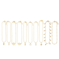 Lot de 10 chaînes de cheville en Plaqué or