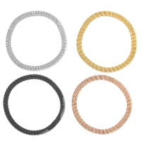 Lot de 4 bracelets extensibles en acier gris, doré, noir et doré-rose diam. 5,5 x 5,5cm