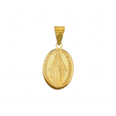 Médaille ovale Miraculeuse Or 375/1000 - moyen modèle