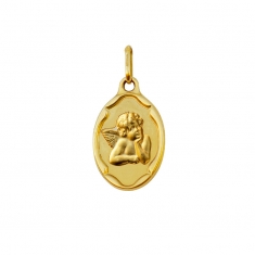 Médaille ovale Or 750/1000 - Ange