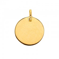 Médaille ronde à graver diam. 18mm en Or 375/1000