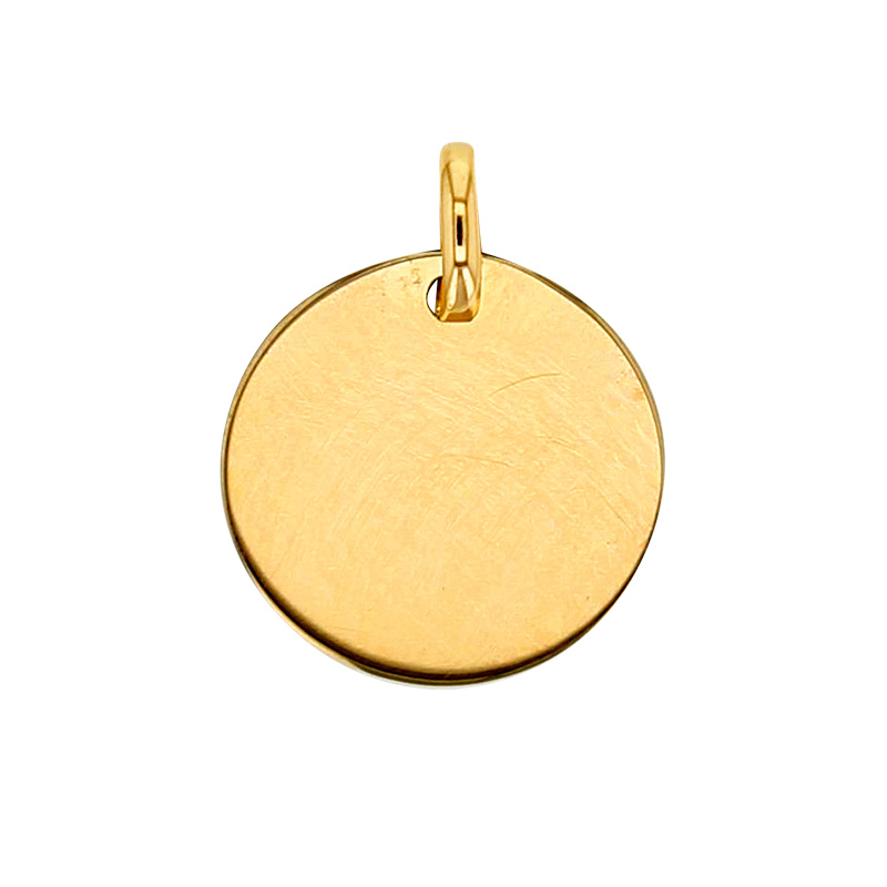 Médaille ronde à graver diam. 18mm en Or 375/1000