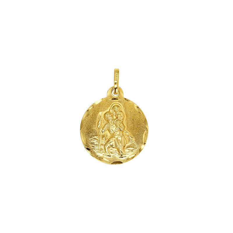 Médaille Saint Christophe ciselé en Or 750/1000