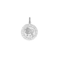 Médaille zodiaque Bélier gravé, argent 925/1000 rhodié