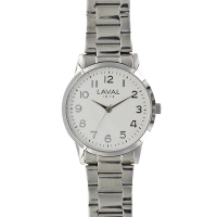 Montre de travail homme boîtier acier, cadran argenté et bracelet acier argenté