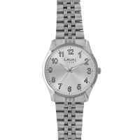 Montre de travail homme boîtier acier, cadran argenté et bracelet métal