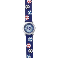 Montre enfant Ballons boîtier métal et bracelet caoutchouc bleu, mvt PC21